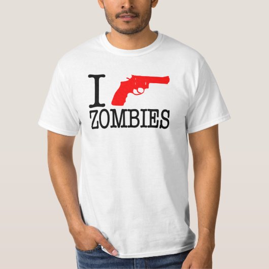 Ich schieße Zombies T-Shirt (Vorderseite)