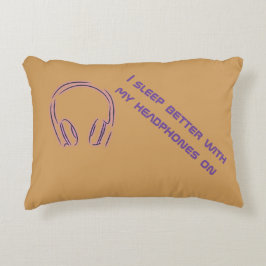 Ich schlafe besser mit meinen Kopfhörern an Zierkissen