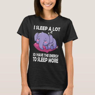 Ich schlafe eine Menge Elefanten Pajamas Elephant T-Shirt