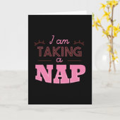 Ich schlafe im Nickerchen pinkfarben, sonnig Karte (Gelbe Blume)