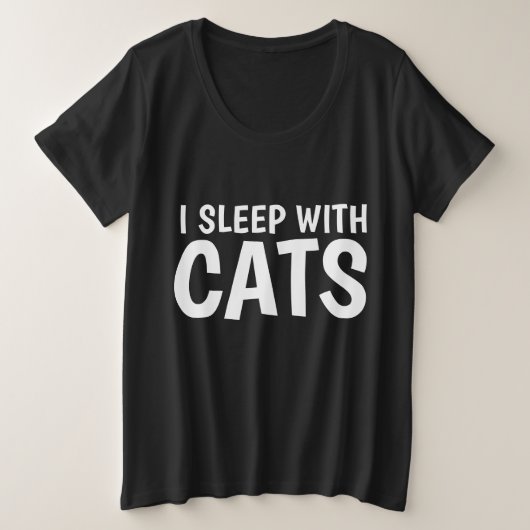 ICH SCHLAFE MIT KATZEN, Funny T - Shirt & Sweatshi (Design vorne)