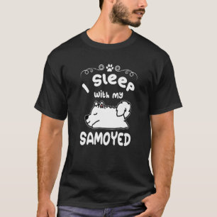 Ich schlafe mit meinem schwammigen Hund schlafende T-Shirt