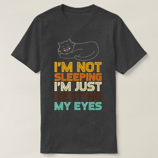 Ich schlafe nicht, ich halte nur meine Augen Vater T-Shirt (Design vorne)