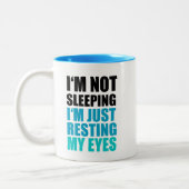 Ich schlafe nicht, ich stillstehe gerade meine zweifarbige tasse (Links)