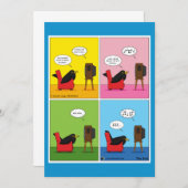 Ich schlafe nie Comic Dankeskarte (Vorne/Hinten)