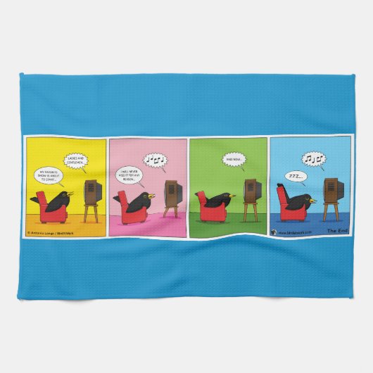 Ich schlafe nie Comic Geschirrtuch (Horizontal)