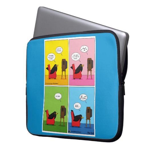 Ich schlafe nie Comic Laptopschutzhülle (Vorderseite Links)