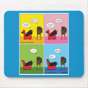 Ich schlafe nie Comic Mousepad