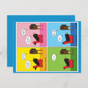 Ich schlafe nie Comic Postkarte