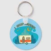 Ich schlafe um Camper Van Camping Explorer Natur Schlüsselanhänger (Rückseite)