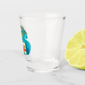 Ich schlafe um Camper Van Camping Explorer Natur Schnapsglas (Rechts)