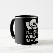 Ich schlafe, wenn ich unsterblich bin tasse (Vorderseite Links)
