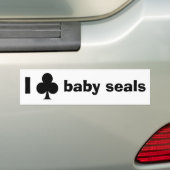 Ich schlage Baby-Siegel mit einer Keule Autoaufkleber (Auf Auto)
