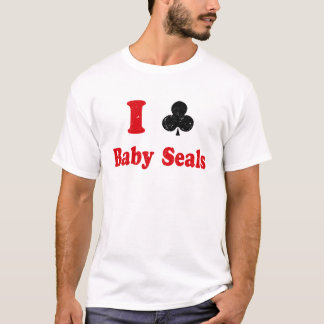 Ich schlage Baby-Siegel mit einer Keule T-Shirt