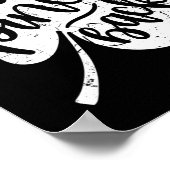Ich schlage Ck Lustiger St. Patrick's Day Ich knei Poster (Ecke)