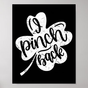 Ich schlage Ck Lustiger St. Patrick's Day Ich knei Poster