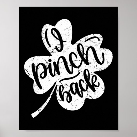 Ich schlage Ck Lustiger St. Patrick's Day Ich knei Poster (Vorne)