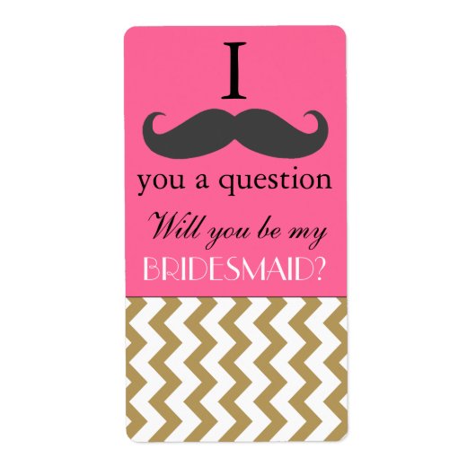 Ich schlage dich zu meiner Bridesmaid-Weinflasche (Vorne)