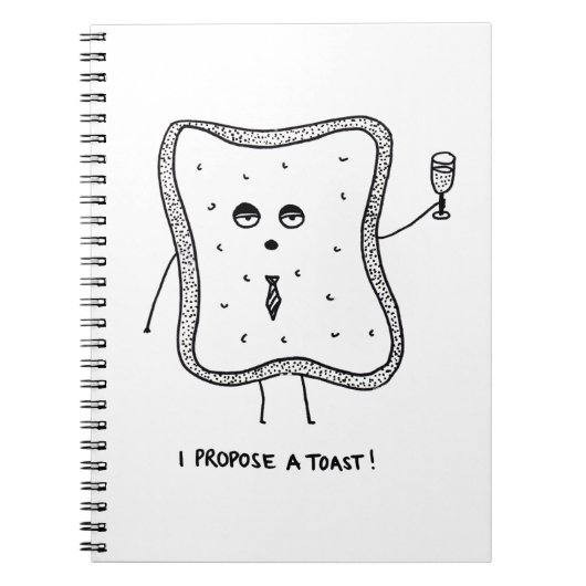 Ich schlage einen Toast vor Notizblock (Vorderseite)