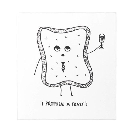 Ich schlage einen Toast vor Notizblock (Vorderseite)