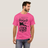 Ich schlage Leute mit einem Stick für Spaß Billard T-Shirt (Vorne ganz)