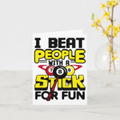 Ich schlage Leute mit einem Stick für Spaß Pool Bi Karte (Gelbe Blume)