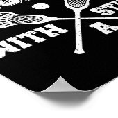 Ich schlage Leute mit Vintagem Lacrosse Funny Poster (Ecke)