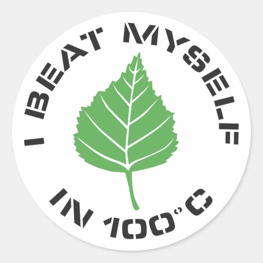 Ich schlage mich selbst-Sticker Runder Aufkleber (Vorderseite)