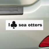 Ich schlage Seeotter mit einer Keule Autoaufkleber (Auf Auto)