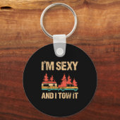 Ich schleppte es Bigfoot Camp Trees Wandern Schlüsselanhänger (Vorderseite)