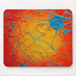 Ich schleuderte Blau Mousepad