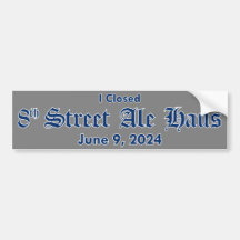 Ich schloss 8th Street Ale Haus Sticker - Gray