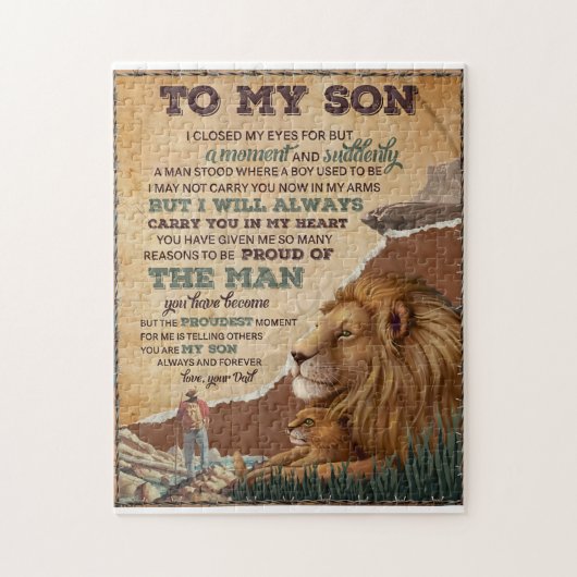 Ich schloss für einen Augenblick meine Augen - Vat Puzzle (Vertikal)