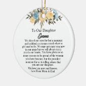 Ich schloss mein Augentochter-Ornament, Linsentuch Keramik Ornament (Links)