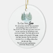 Ich schloss meinen Sohn, ein Geschenk für den Zahn Keramik Ornament (Links)