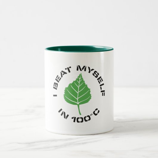 Ich schlug mich Zwei-Ton Tasse (Mittel)