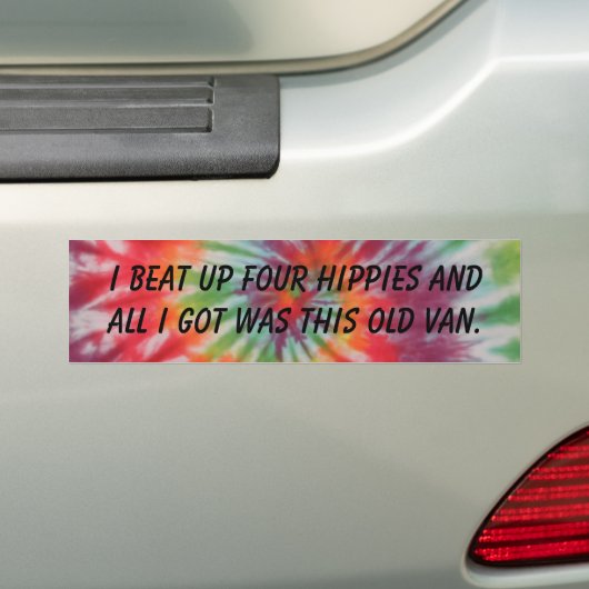 Ich schlug oben vier Hippies Autoaufkleber (Auf Auto)