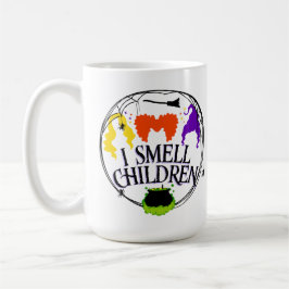 ICH SCHMELLE KINDER mit drei Hexen Kaffeetasse