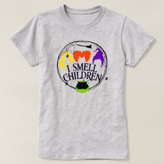 ICH SCHMELLE KINDER mit drei Hexen T-Shirt (Design vorne)