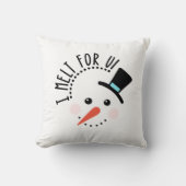 Ich schmelze für dich | Frosty Jolly Snow Man Chri Kissen (Vorderseite)
