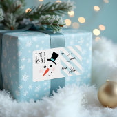 Ich schmelze für dich | Frosty Jolly Snowman Chris Adressaufkleber