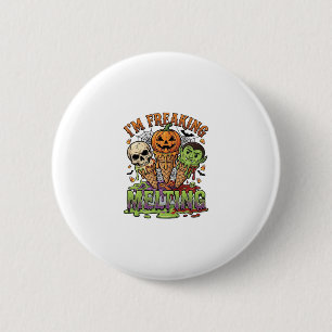 Ich schmelze total Halloween Eis Schädelförmige Pu Button