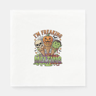 Ich schmelze total Halloween Eis Schädelförmige Pu Serviette
