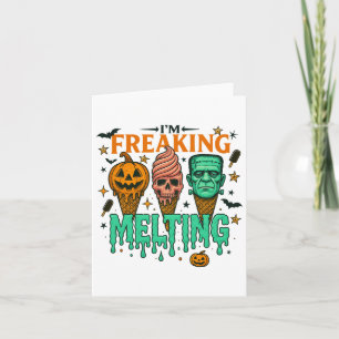 Ich schmelze verrückt Lustiges Halloween-Eis Karte