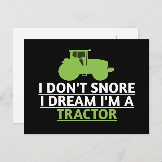 Ich schnappe nicht, dass ich träume, ich bin Trakt Postkarte (Vorne/Hinten)