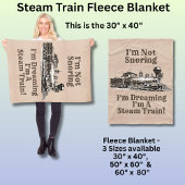 Ich schnarche nicht, dass ich ein Dampfzug-Medium Fleecedecke