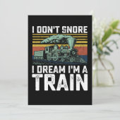 Ich schnarche nicht, dass ich träume, ich bin ein einladung (Stehend Vorderseite)