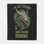 Ich schnarche nicht, es ist mein innerer Drache Ro Fleecedecke (Vorderseite)