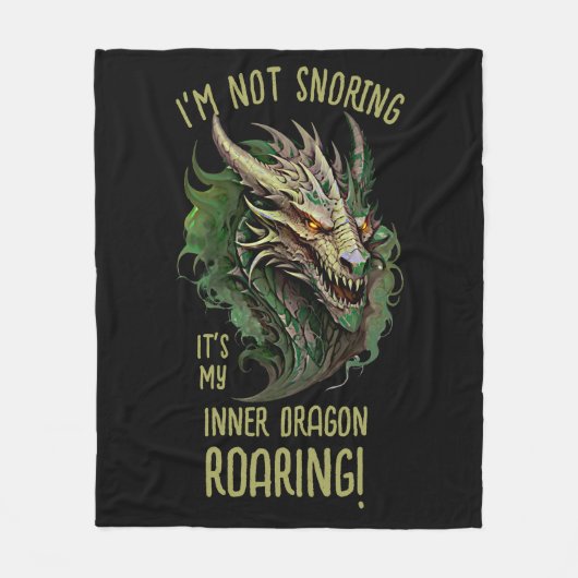 Ich schnarche nicht, es ist mein innerer Drache Ro Fleecedecke (Vorderseite)