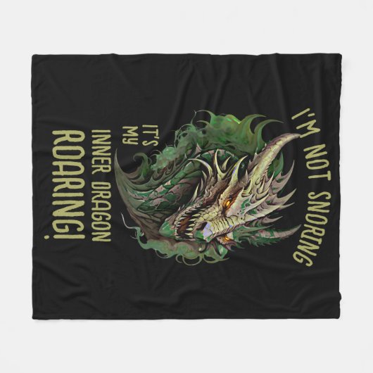 Ich schnarche nicht, es ist mein innerer Drache Ro Fleecedecke (Vorderseite (Horizontal))
